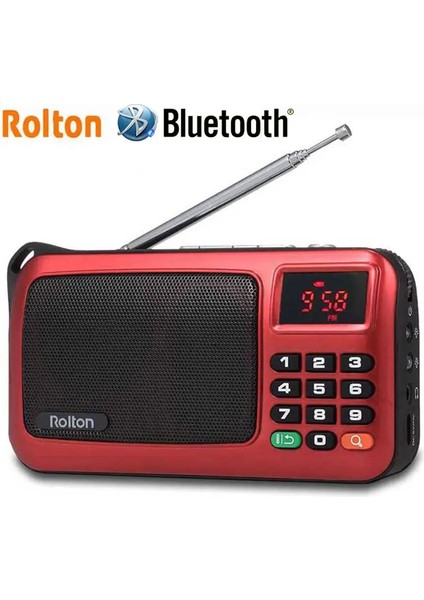 Bluetooth-Mavi Rolton W405 Taşınabilir Fm Radyo USB Kablolu Bilgisayar Hoparlörü Hifi Alıcı LED Ekran Desteği Tf El Feneri ile Oyna Para Doğrula (Yurt Dışından)
