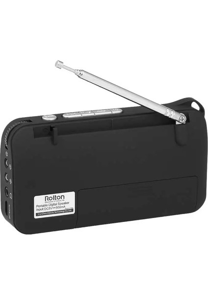 Bluetooth-Mavi Rolton W405 Taşınabilir Fm Radyo USB Kablolu Bilgisayar Hoparlörü Hifi Alıcı LED Ekran Desteği Tf El Feneri ile Oyna Para Doğrula (Yurt Dışından)