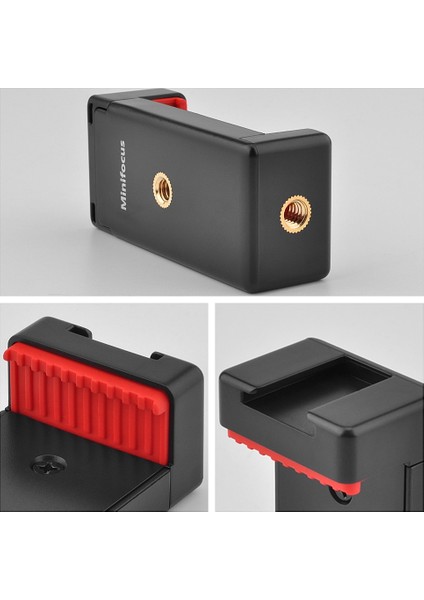 Kırmızı Telefon Tripod Dağı Soğuk Ayakkabı Dağı ile Mikrofon Için LED Video Işığı iPhone Samsung Galaxy Oneplus Google Piksel Vlog Kelepçe (Yurt Dışından)