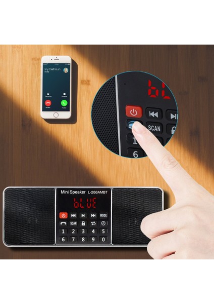 Siyah Dijital Taşınabilir Radyo Am Fm Bluetooth Hoparlör Stereo Mp3 Çalar Tf Sd Kart USB Sürücüsü Handsfree Çağrı Şarj Edilebilir Hoparlörler (Yurt Dışından) fırsatları