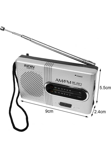 Gümüş Gri R21 Taşınabilir Mini Radyo El Dual Band Am Fm Müzik Çalar Hoparlör Teleskopik Anten Açık Radyo Stereo (Yurt Dışından) fırsatları