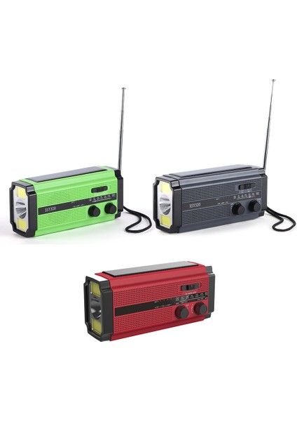 Ab Açık Yeşil Am/fm/wb Acil Durum Radyosu El Krankı Güneş Enerjili USB Şarjı Çok Fonksiyonlu Hava Durumu Radyosu LED El Feneri Güneş Enerjili Hava Durumu Radyosu Sos Alarmı (Yurt Dışından)