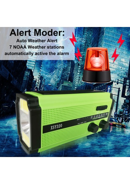 Ab Açık Yeşil Am/fm/wb Acil Durum Radyosu El Krankı Güneş Enerjili USB Şarjı Çok Fonksiyonlu Hava Durumu Radyosu LED El Feneri Güneş Enerjili Hava Durumu Radyosu Sos Alarmı (Yurt Dışından) modelleri