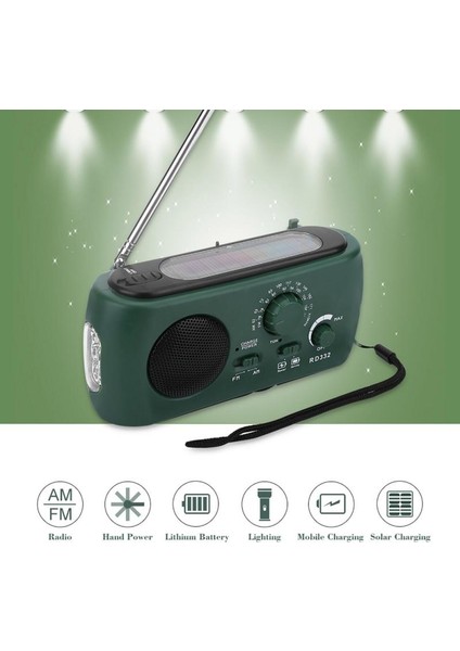 Tip A 3leds Yenı Varış Çok Fonksiyonlu Radyo El Krank Güneş USB Şarj Fm Am Sw Hava Durumu Radyo Acil Durum LED El Feneri Güç Bankası (Yurt Dışından) fiyatları