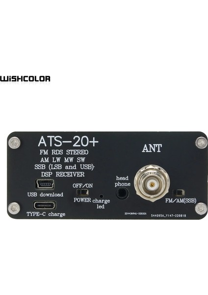 Yalnızca Hackr Anteni Wishcolor Ats-20+ Plus ATS20 V2 SI4732 Radyo Alıcısı Dsp Sdr Alıcısı Fm Am (Mw ve Sw) ve Ssb (Lsb ve Usb) (Yurt Dışından)