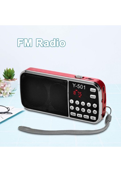 Siyah Mini Taşınabilir Y-501 Fm Radyo Dijital Destek Tf Kart USB Aux Taşınabilir LED El Feneri Ses Müzik Çalar Hoparlör Cep Telefonu Için (Yurt Dışından) indirimleri
