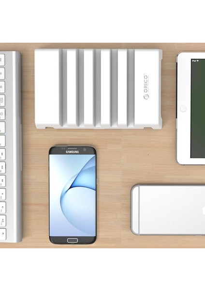 Beyaz Orıco DK305 5 Yuvalı Masaüstü Şarj Braketi Evrensel Çok Renkli Cihazlar Not Defteri Akıllı Telefonlar Tablet Için Uygun Şarj Standı (Yurt Dışından)