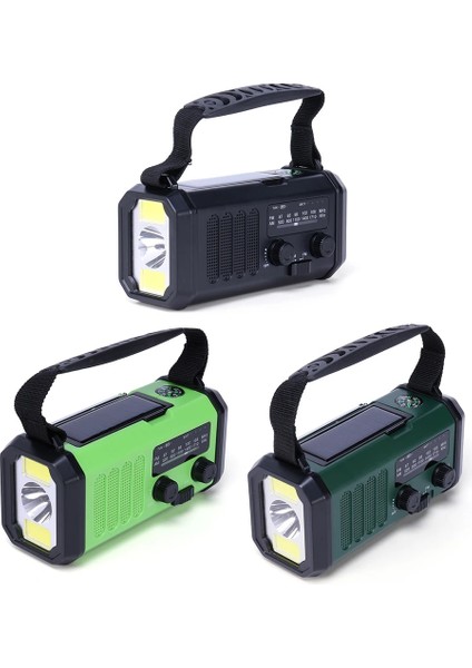 Siyah Am Fm LED Acil Durum Radyosu Am/fm/wb 10000 Mah Acil Güç Bankası El Feneri Okuma Lambası El Krank Radyo Tip-C Pusula ile Şarj (Yurt Dışından) indirimleri