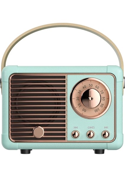 Pembe Mini Kablosuz Retro Bluetooth Hoparlör Vintage Fm Radyo Taşınabilir USB Arayüzü Klasik Dekorasyon Hoparlörler Seyahat Müzik Çalar (Yurt Dışından)