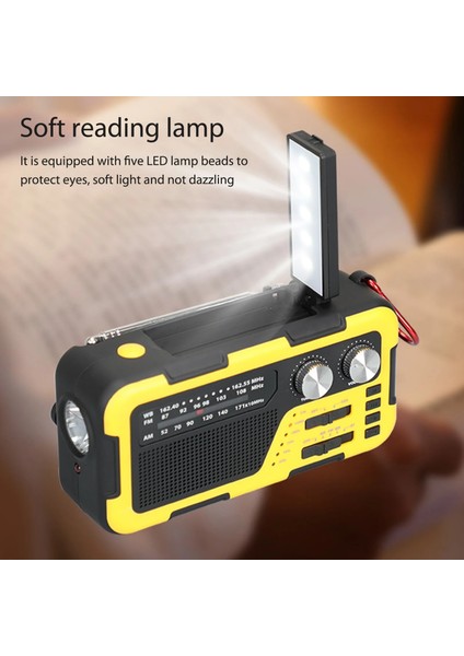 Kırmızı Am/fm Acil Durum Telsizleri 4 Şarj Yöntemi Güneş Enerjili Acil Durum Kurmalı Sos Alarmı 4000MAH Okuma Işığı Sırt Çantasıyla Seyahat Için Güç Bankası (Yurt Dışından) fiyatları