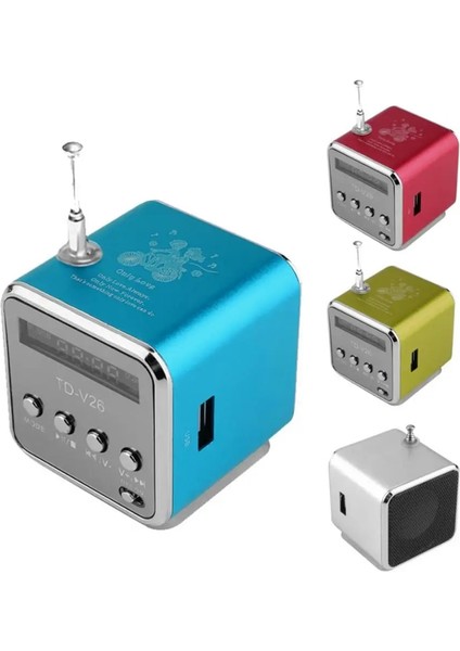 Yeşil Taşınabilir LED Kablosuz Mini Sd Tf Kart Mikro USB Stereo Süper Bas Hoparlör Mp3/4 Müzik Çalar Fm Radyo Ib USB Aux Arayüzü (Yurt Dışından) fırsatları