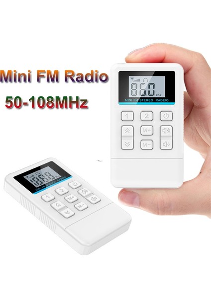 Beyaz Mini Fm Stereo Radyo Taşınabilir Alıcı 50-108MHZ LED Ekran Desteği Kapatma Belleği Profesyonel Ingilizce Işitme Öğrenme (Yurt Dışından) fiyatları