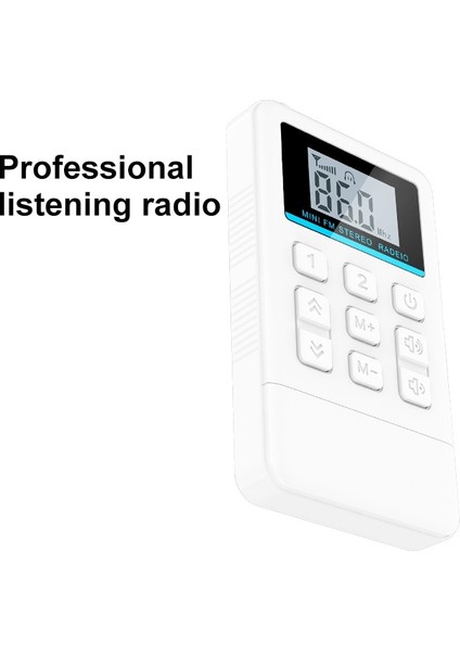Beyaz Mini Fm Stereo Radyo Taşınabilir Alıcı 50-108MHZ LED Ekran Desteği Kapatma Belleği Profesyonel Ingilizce Işitme Öğrenme (Yurt Dışından) modelleri