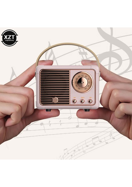 Siyah Mini Kablosuz Retro Bluetooth Hoparlör Vintage Fm Radyo Taşınabilir USB Arayüzü Klasik Dekorasyon Hoparlörler Seyahat Müzik Çalar (Yurt Dışından) indirimleri