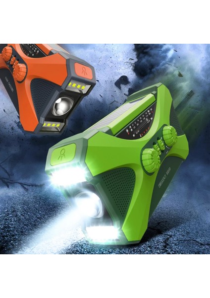 2000MAH Turuncu 10000MAH Acil Durum Telsizi Güneş Enerjili El Krank Radyosu Taşınabilir Am/fm/noaa Hava Durumu Radyosu LED El Feneri Sos Alarm Güç Bankası Hoparlörü (Yurt Dışından) fırsatları