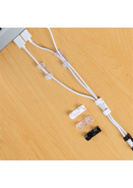 16 Adet 20 Adet Kendinden Yapışkanlı Kablo Kelepçesi Klip Organizatör Kablo Yönetimi Tel Tutucu Güç Kabloları Şarj Hatları USB Kabloları Kablo Sarıcı (Yurt Dışından)