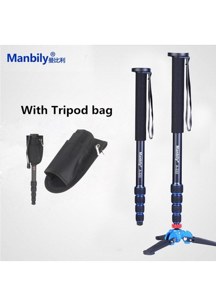 Altın Manbily A-222 Profesyonel 65 Inç Kamera Alüminyum Monopod Katlanır Üç Ayak Destek Standı Tripod Denge Standı Tabanı (Yurt Dışından)