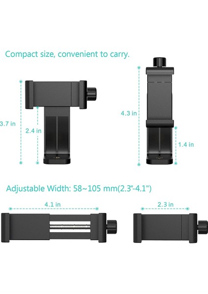 Telefon Tutucu Evrensel Cep Telefonu Tutucu Tripod Montaj Selfie Monopod Adaptörü Akıllı Telefon Klip Ayarlanabilir Kelepçe Dağı iPhone 13 12 11 Pro (Yurt Dışından) modelleri