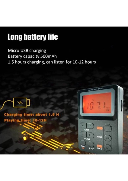 10K Cep Am/fm Radyo Taşınabilir LCD Ekran Radyo Alıcısı Mini Mp3 Çalar Kulaklık ile Evrensel Walkman Desteği Tf Kart Oynat (Yurt Dışından) indirimleri