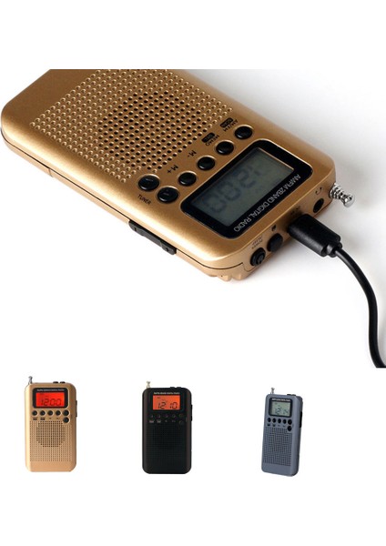 Siyah Taşınabilir Am Fm Dijital Radyo Cep Mini Dijital Ayar Radyo Alıcısı LCD Ekran Ekran Radyo Istasyonları 3.5mm (Yurt Dışından) fırsatları