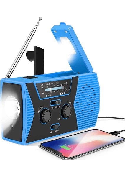 5 In 1 Yeşil Yükseltme Çok Fonksiyonlu Radyo El Krank Güneş USB Fm/ Am/noaa Hava Durumu Radyoları Acil Durum LED El Feneri Torch Güç Bankası (Yurt Dışından)