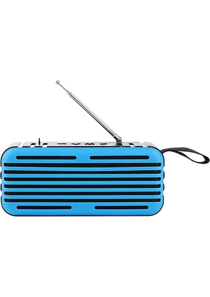 Mavi Yüksek Hassasiyetli Acil Durum Radyosu Usb/tf/aux/fm Güneş Enerjisi Flaş Işığıyla Kablosuz Bluetooth Hoparlör Şarjı Taşınabilir Radyo (Yurt Dışından)