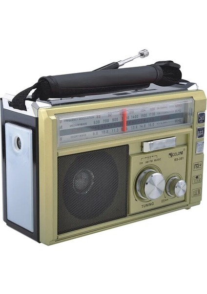 Sarı RX-381BT Üç Bantlı Radyo Vintage Taşınabilir Takılabilir Kart Bluetooth Hoparlör Fm Yarı Iletken Radyolar Portatil Am Fm Radyo (Yurt Dışından)