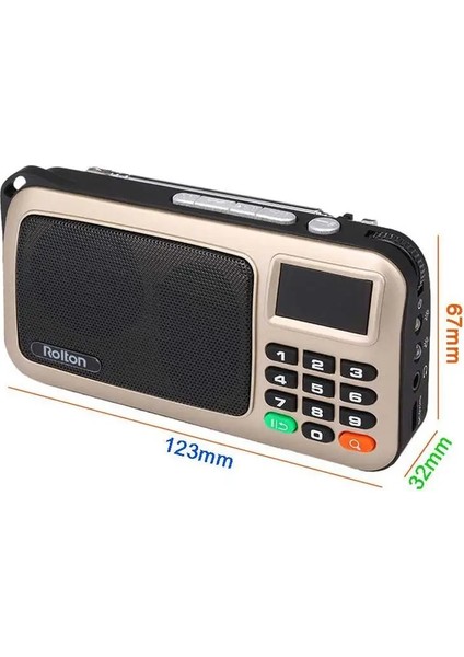 Altın Rolton W405 Dijital Mini Mp3 Müzik Çalar Taşınabilir Fm Radyo Hoparlör El Feneri ile Tf USB Disk Oynatıcı (Yurt Dışından) indirimleri