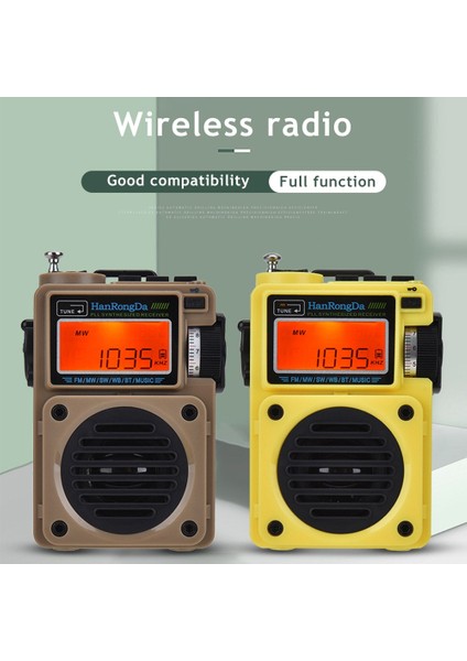 3000MAH 3 LED Hrd 701 Tam Bant Radyo Multimedya Müzik Çalar Fm Mw Sw Wb Alıcı Bluetooth 5.0 Hoparlör Müzik Çalar Desteği Çalar Saat Kilidi (Yurt Dışından) fırsatları