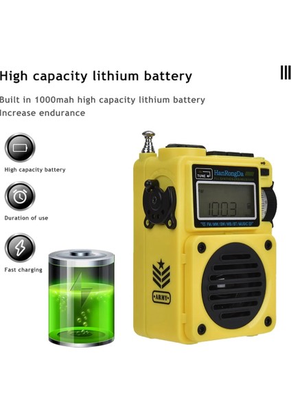 3000MAH 3 LED Hrd 701 Tam Bant Radyo Multimedya Müzik Çalar Fm Mw Sw Wb Alıcı Bluetooth 5.0 Hoparlör Müzik Çalar Desteği Çalar Saat Kilidi (Yurt Dışından) indirimleri