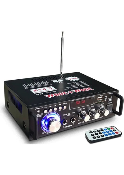 Abd Plug 110V 12V/220V BT-298A 2ch LCD Ekran Dijital Hıfı Ses Stereo Güç Amplifikatörü Bluetooth Fm Radyo Araba Ev Uzaktan Kumanda ile (Yurt Dışından)