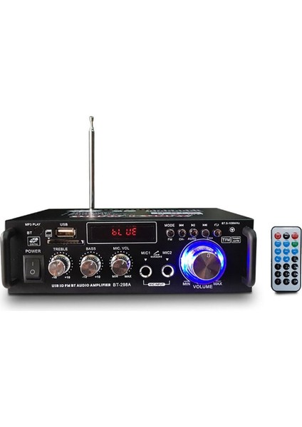 Abd Plug 110V 12V/220V BT-298A 2ch LCD Ekran Dijital Hıfı Ses Stereo Güç Amplifikatörü Bluetooth Fm Radyo Araba Ev Uzaktan Kumanda ile (Yurt Dışından) modelleri