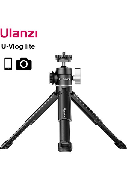 Mini Tripod Ulanzi U-Vlog Lite Uzatılabilir Tripod Çift Soğuk Ayakkabı Topu Kafa Volg Akıllı Telefon Için Tripod Sony Canon Nikon Dslr Kamera (Yurt Dışından) fiyatları