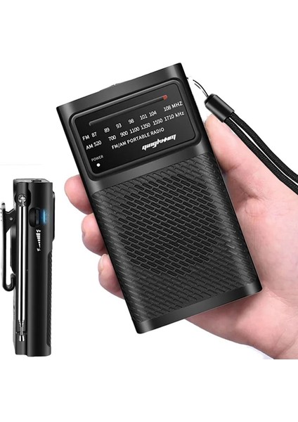 Siyah Mini Radyo Taşınabilir Fm/am Çift Bant Alıcısı Yüksek Hassasiyetli Stereo Cep Radyosu 3.5mm Jack ile Yürüyüş Yürüyüş Kamp Için (Yurt Dışından) fiyatları