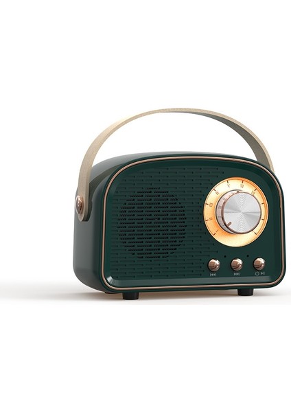 Açık Yeşil Retro Klasik Yeni Radyo Taşınabilir Açık Mini Hoparlör Hacmi Eller Serbest Kablosuz El Hediye (Yurt Dışından)