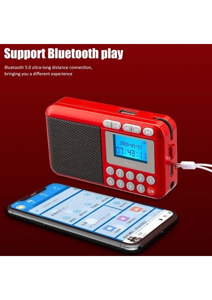 Titanyum Gri Mini Taşınabilir Fm Radyo Bluetooth 5.0 Hoparlör Mp3 Müzik Çalar, LCD Ekran Desteği Kayıt Tf Kart/u Disk/kulaklık Çalma (Yurt Dışından) fırsatları