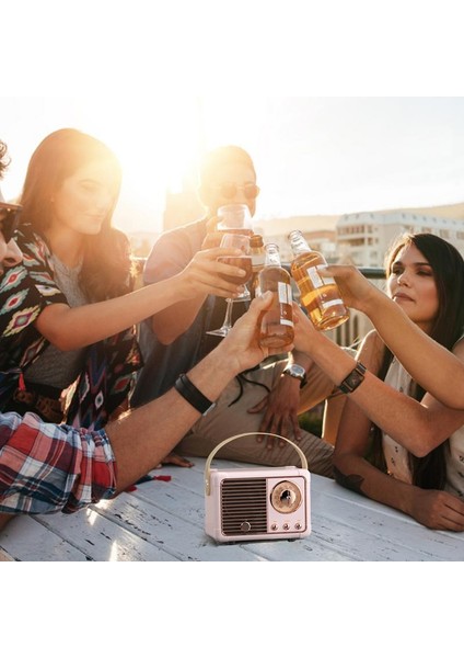 Yeşil Retro Bluetooth Hoparlör Vintage Fm Radyo Eski Moda Klasik Stil Güçlü Bas Geliştirme ile Kablosuz Retro Hoparlör (Yurt Dışından) modelleri