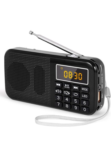 Kırmızı Prunus J-725 Radyo Fm Taşınabilir Radyolar Dijital Radyo Şarj Edilebilir Radyo Usb/sd/tf/aux Çalar El Feneri Çalar Saat LED Ekran (Yurt Dışından) fiyatları