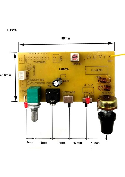 TEA5711 7266SA Kurulu Lusya TEA5711 Stereo Fm Radyo Kartı Dijital Frekans Modülasyonu Radyo Kartı Seri Port Dıy Fm Radyo (Yurt Dışından)