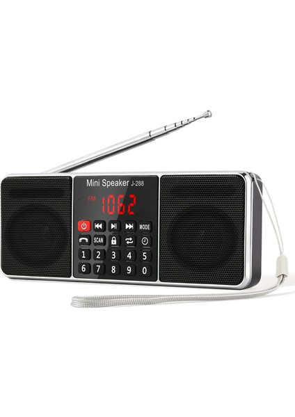 Mavi Prunus J-288 Taşınabilir Radyo Am Fm Radyo Bluetooth Hoparlör ile Aux Girişi Tf Kart Mp3 Mini Cep USB Radyo Stereo Çalar (Yurt Dışından)