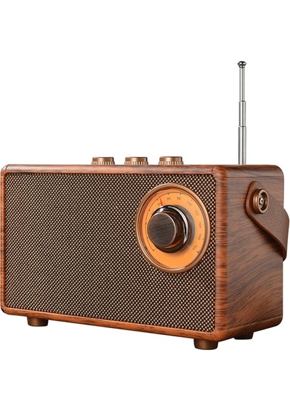 Fm Radyo A23 Klasik Retro Fm Radyo Alıcısı Taşınabilir Bluetooth Hoparlör Stereo Müzik Çalar Desteği Tf Kart U Disk Aux USB Şarj Edilebilir (Yurt Dışından)