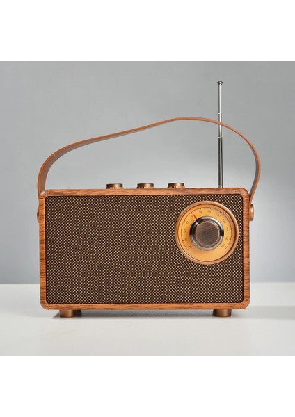 Fm Radyo A23 Klasik Retro Fm Radyo Alıcısı Taşınabilir Bluetooth Hoparlör Stereo Müzik Çalar Desteği Tf Kart U Disk Aux USB Şarj Edilebilir (Yurt Dışından)