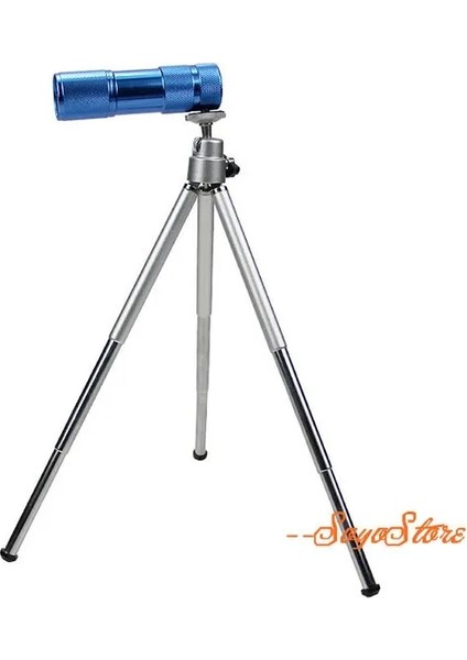 3 Ortak Gümüş Renkli Alüminyum Mini Tripod Işıklı Masa Standı Uzatılabilir 3 Ortak Tripod Telefon Tutucu Dijital Kamera Cep Telefonu iPhone Için Vlog Selfie (Yurt Dışından)