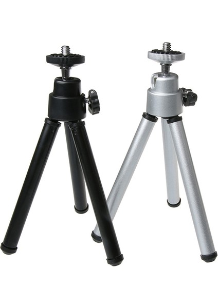 3 Ortak Gümüş Renkli Alüminyum Mini Tripod Işıklı Masa Standı Uzatılabilir 3 Ortak Tripod Telefon Tutucu Dijital Kamera Cep Telefonu iPhone Için Vlog Selfie (Yurt Dışından) fırsatları