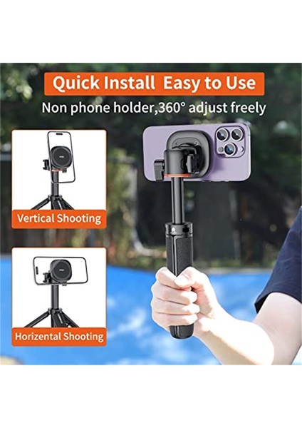 Mg-01 Telefon Tutucu Manyetik Uzatın Selfie Çubuğu Tripod 1/4 "mıknatıslı Tripod Montaj Halkası Magsaf iPhone 14 13 12 Telefon Için Cep Telefonu Tripod Standı (Yurt Dışından)