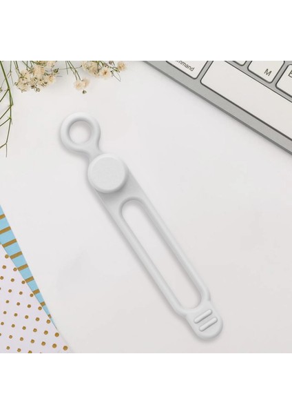Siyah 5 Parça Kablo Bağları Silikon Kablo Tel Bağları Toka Tasarımı Yeniden Kullanılabilir Yumuşak Kordon Sarar Mutfak Aletleri Kablosu USB Şarj Kablosu (Yurt Dışından)