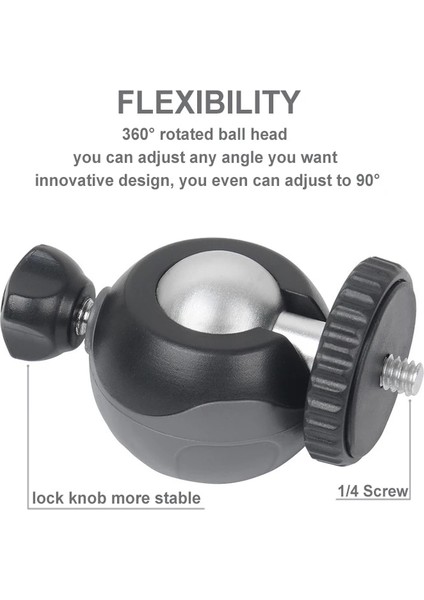 XS20ANDXJA Xıletu XS20 Mini Masaüstü Tripod Masaüstü Telefon Tutucu iPhone Cep Telefonu Akıllı Telefon Dslr Kamera Için Klip ve Top Kafa ile Standı (Yurt Dışından)