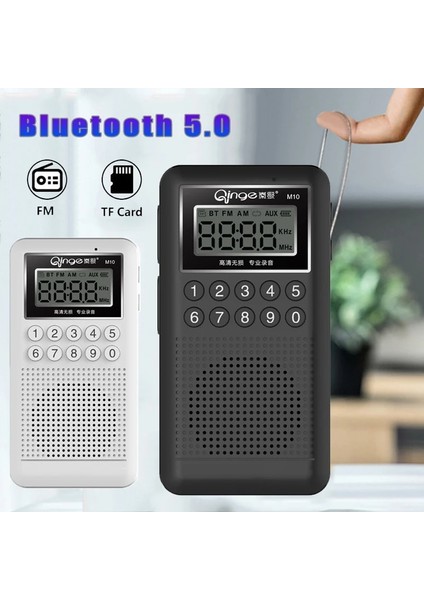 Siyah Mini Fm Radyo Taşınabilir Bluetooth 5.0 Hoparlör Arkadan Aydınlatmalı Ekran ile Stereo Müzik Çalar Desteği Kayıt Tf Kart Aux (Yurt Dışından) fiyatları