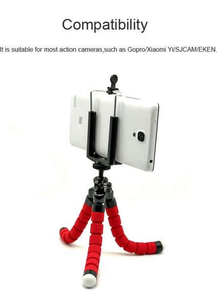 Tripod-2 Tripodlar Gopro Hero 11 10 9 8 7 Esnek Mini Ahtapot Tripod Aksesuarları Git Pro 6 5 4 Yı 4K Eken H9R SJ4000 Dbpower Akaso (Yurt Dışından)
