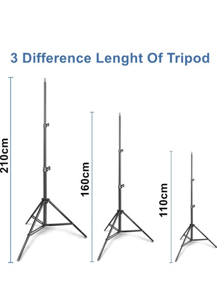 160 cm Tripod Tripod Telefon Tutucu Standı Akıllı Telefon Tutucu Için Telefon Tripod Kamera Vlog Kiti Selfie LED Halka Işık Işkembe Cep (Yurt Dışından)